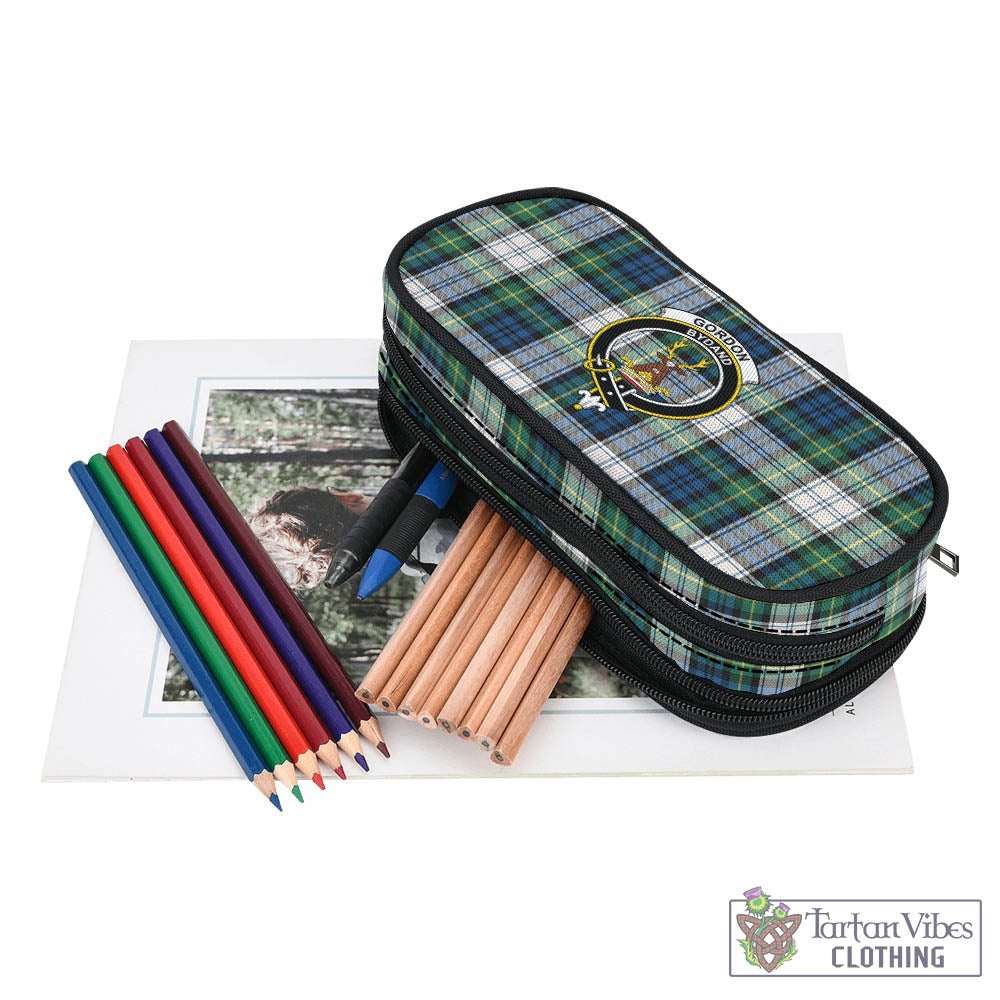 Tartan Vibes Clothing Gordon Dress Ancient Tartan Pen and Pencil Case with Family Crest