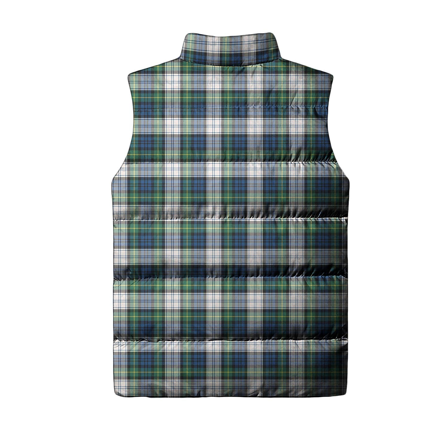 Gordon Dress Ancient Tartan Sleeveless Puffer Jacket with Family Crest - Tartanvibesclothing