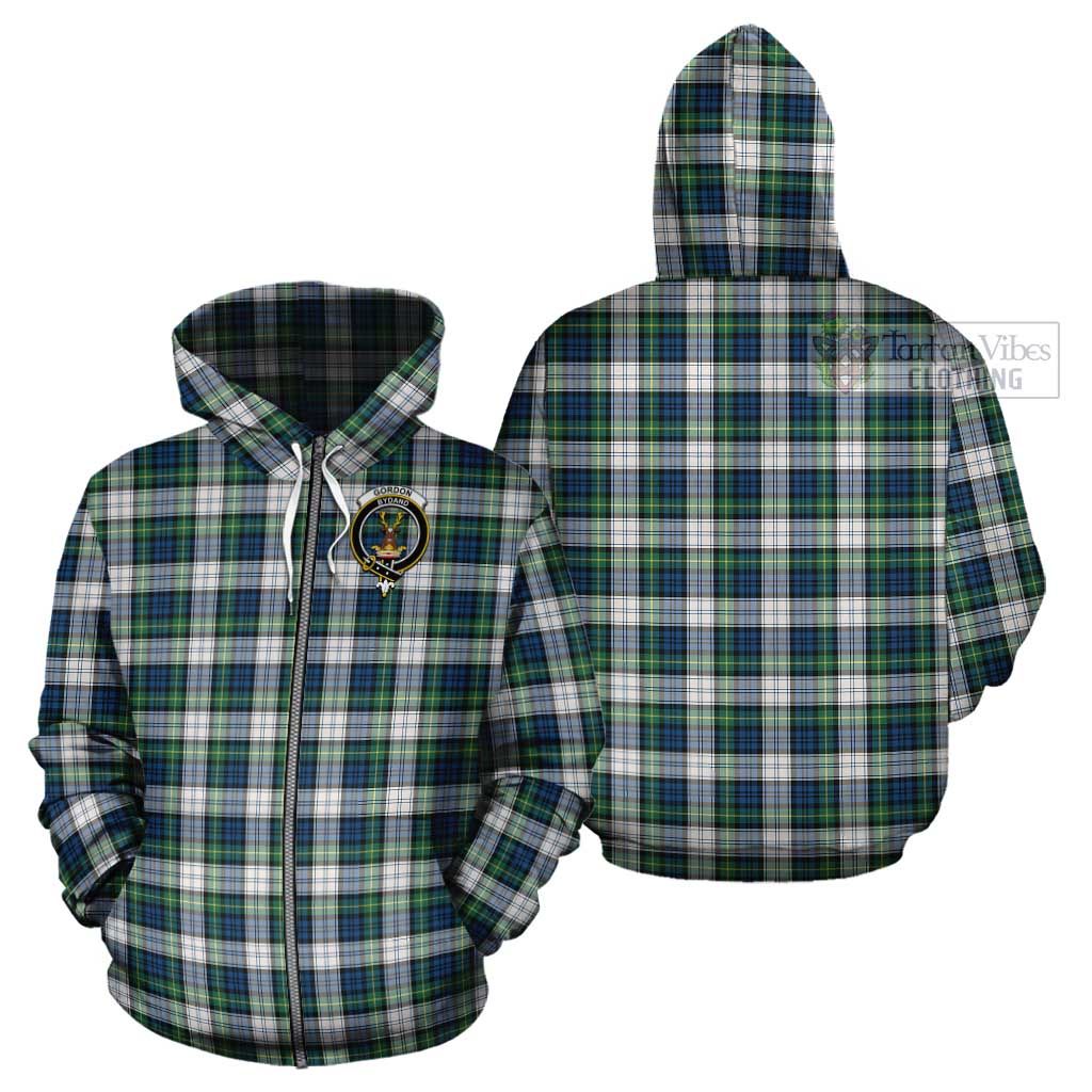 Tartan Vibes Clothing Gordon Dress Ancient Tartan Cotton Hoodie with Family Crest