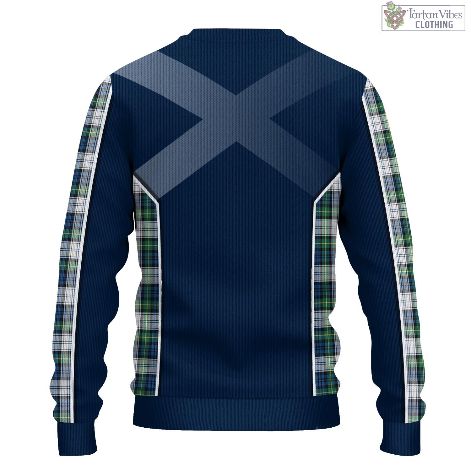 Tartan Vibes Clothing Gordon Dress Ancient Tartan Knitted Sweatshirt with Family Crest and Scottish Thistle Vibes Sport Style