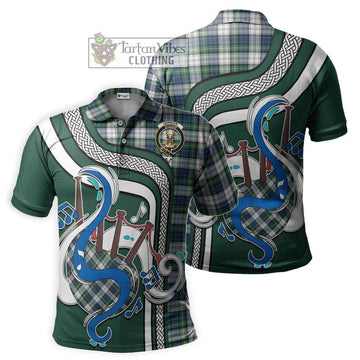 Gordon Dress Ancient Tartan Polo Shirt with Epic Bagpipe Style