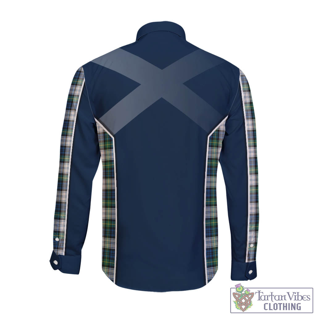 Tartan Vibes Clothing Gordon Dress Ancient Tartan Long Sleeve Button Up Shirt with Family Crest and Lion Rampant Vibes Sport Style