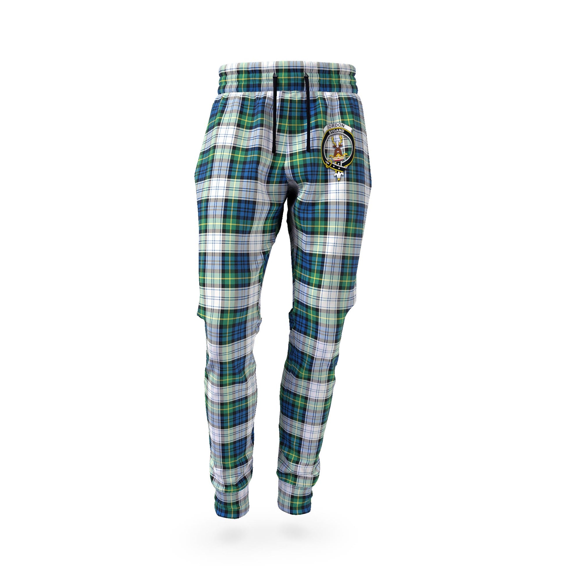 Gordon Dress Ancient Tartan Joggers Pants with Family Crest - Tartan Vibes Clothing