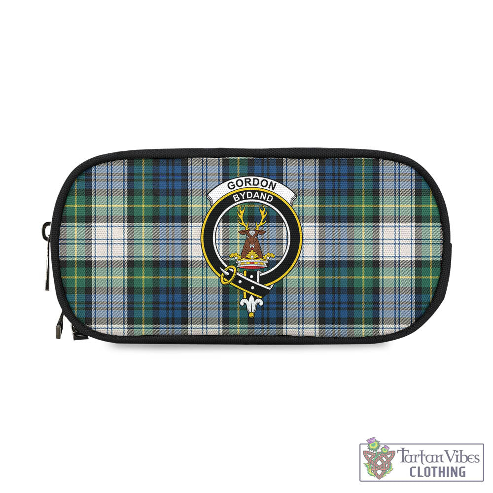 Tartan Vibes Clothing Gordon Dress Ancient Tartan Pen and Pencil Case with Family Crest