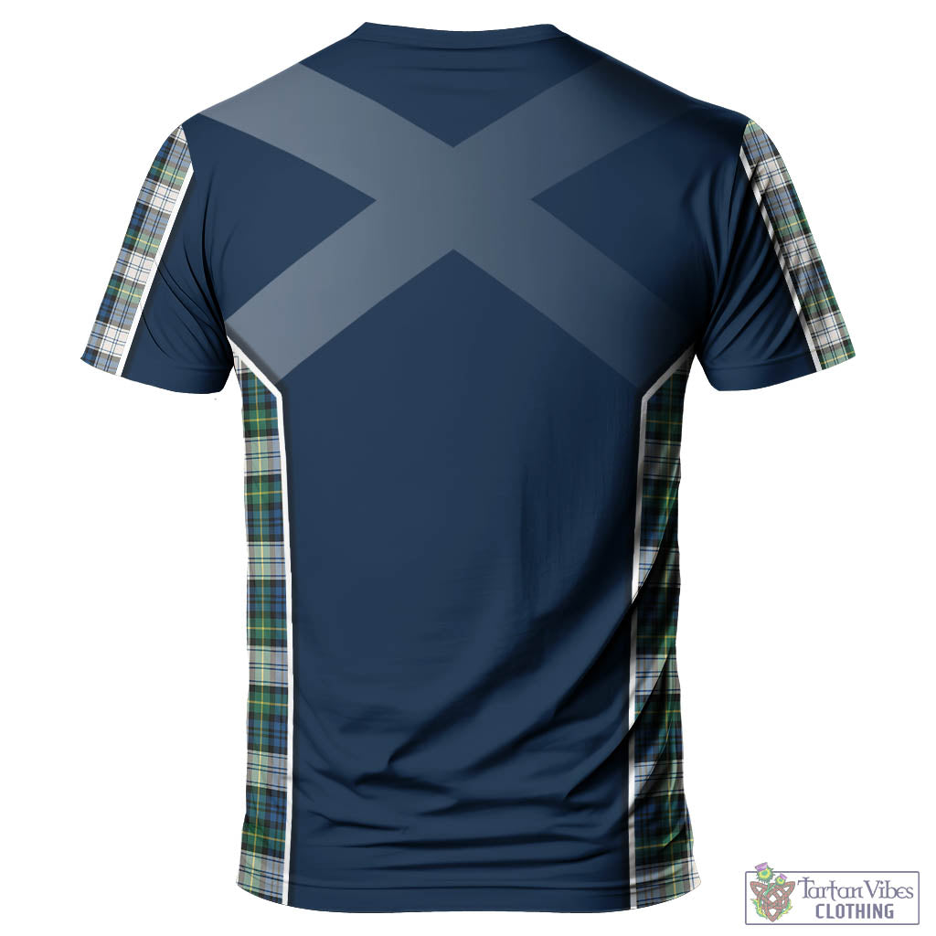 Tartan Vibes Clothing Gordon Dress Ancient Tartan T-Shirt with Family Crest and Scottish Thistle Vibes Sport Style