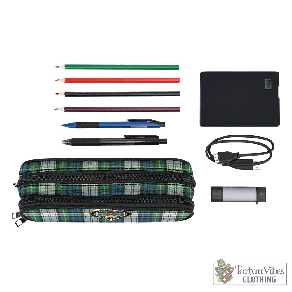 Tartan Vibes Clothing Gordon Dress Ancient Tartan Pen and Pencil Case with Family Crest