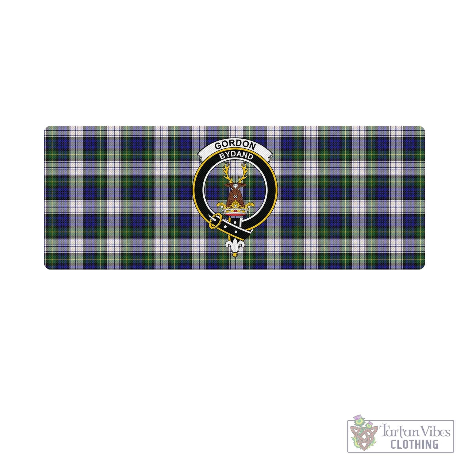 Tartan Vibes Clothing Gordon Dress Modern Tartan Mouse Pad with Family Crest