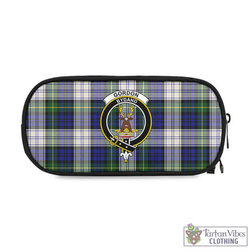 Gordon Dress Modern Tartan Pen and Pencil Case with Family Crest