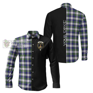 Gordon Dress Modern Tartan Long Sleeve Button Shirt with Family Crest and Half Of Me Style