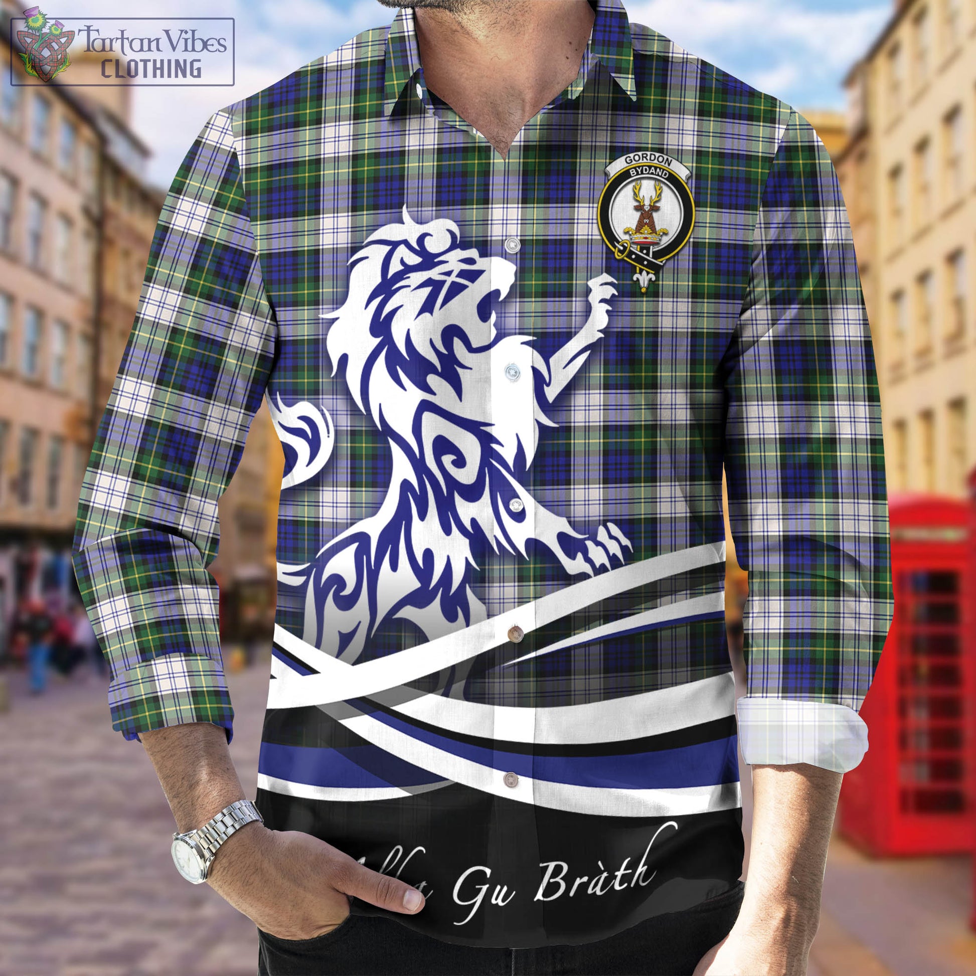 gordon-dress-modern-tartan-long-sleeve-button-up-shirt-with-alba-gu-brath-regal-lion-emblem