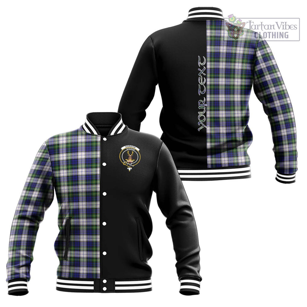 Gordon Dress Modern Tartan Baseball Jacket with Family Crest and Half Of Me Style Unisex - Tartanvibesclothing Shop