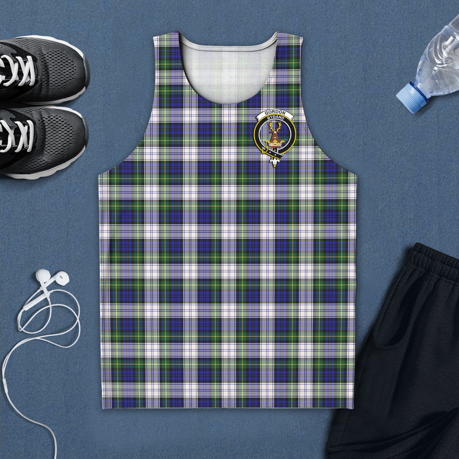 gordon-dress-modern-tartan-mens-tank-top-with-family-crest