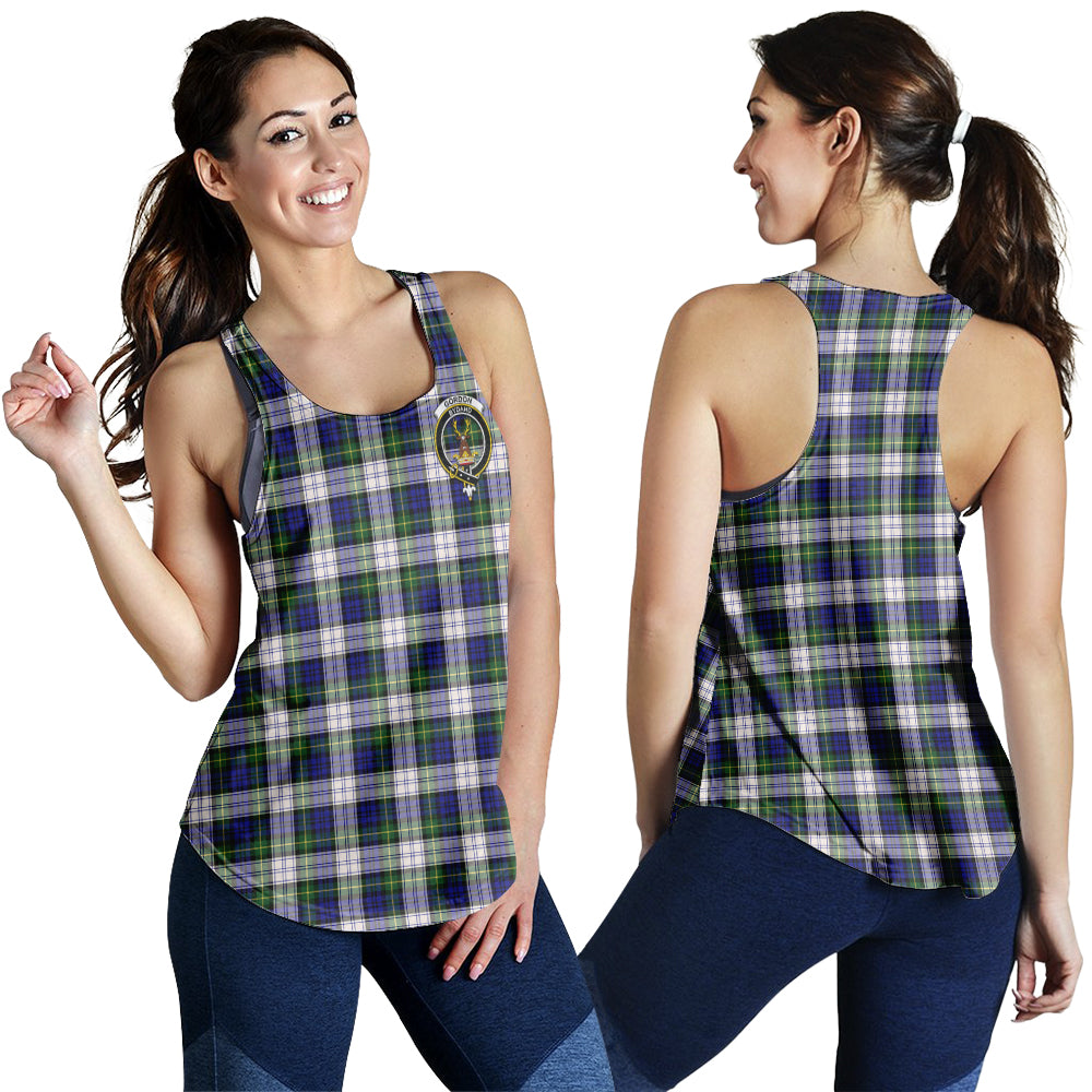 gordon-dress-modern-tartan-women-racerback-tanks-with-family-crest