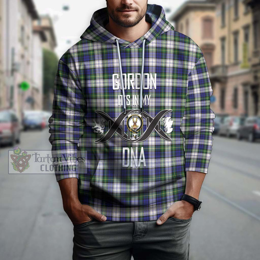 Gordon Dress Modern Tartan Hoodie with Family Crest DNA In Me Style Pullover Hoodie - Tartanvibesclothing Shop