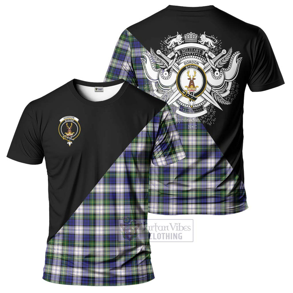 Gordon Dress Modern Tartan T-Shirt with Family Crest and Military Logo Style Kid's Shirt - Tartanvibesclothing Shop