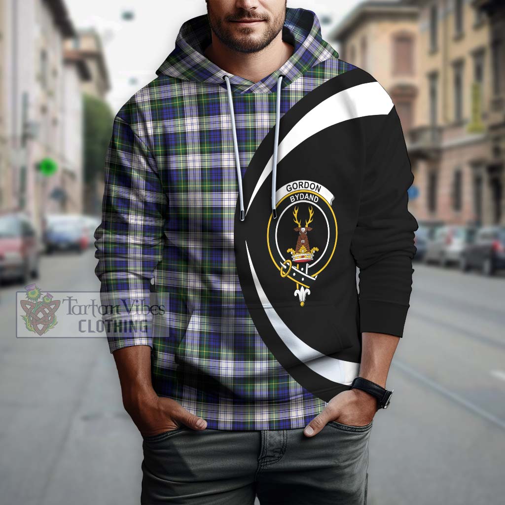 Tartan Vibes Clothing Gordon Dress Modern Tartan Hoodie with Family Crest Circle Style