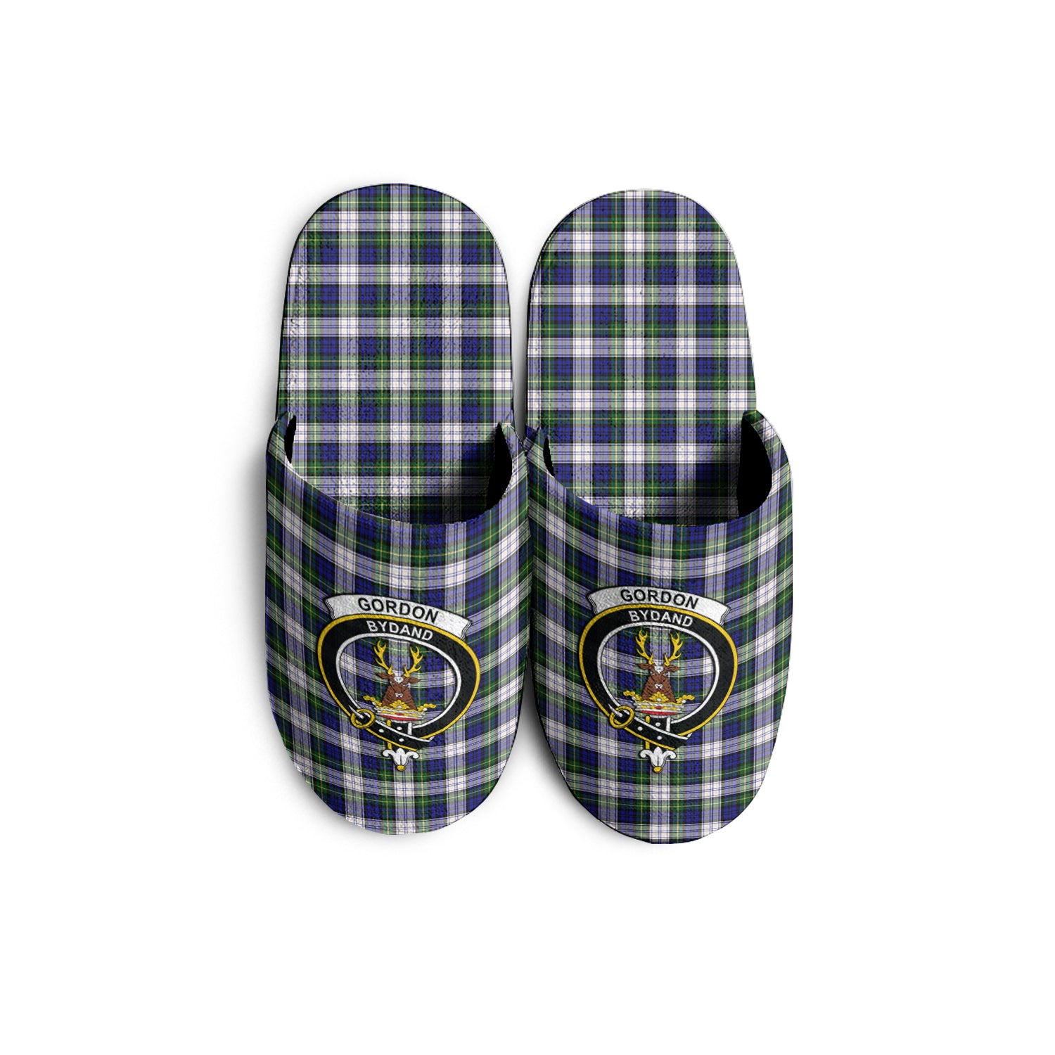 Gordon Dress Modern Tartan Home Slippers with Family Crest - Tartanvibesclothing