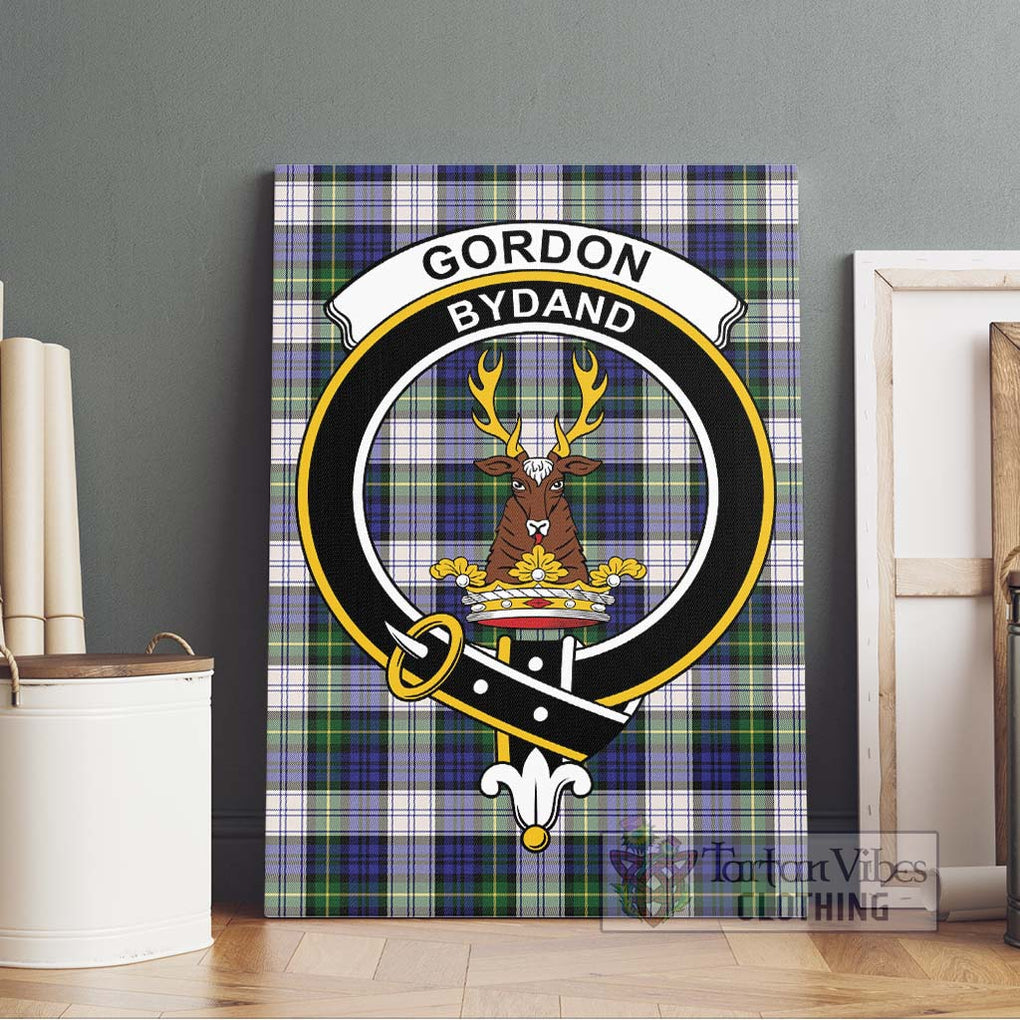 Gordon Dress Modern Tartan Canvas Print Wall Art with Family Crest Without Frame - Tartan Vibes Clothing