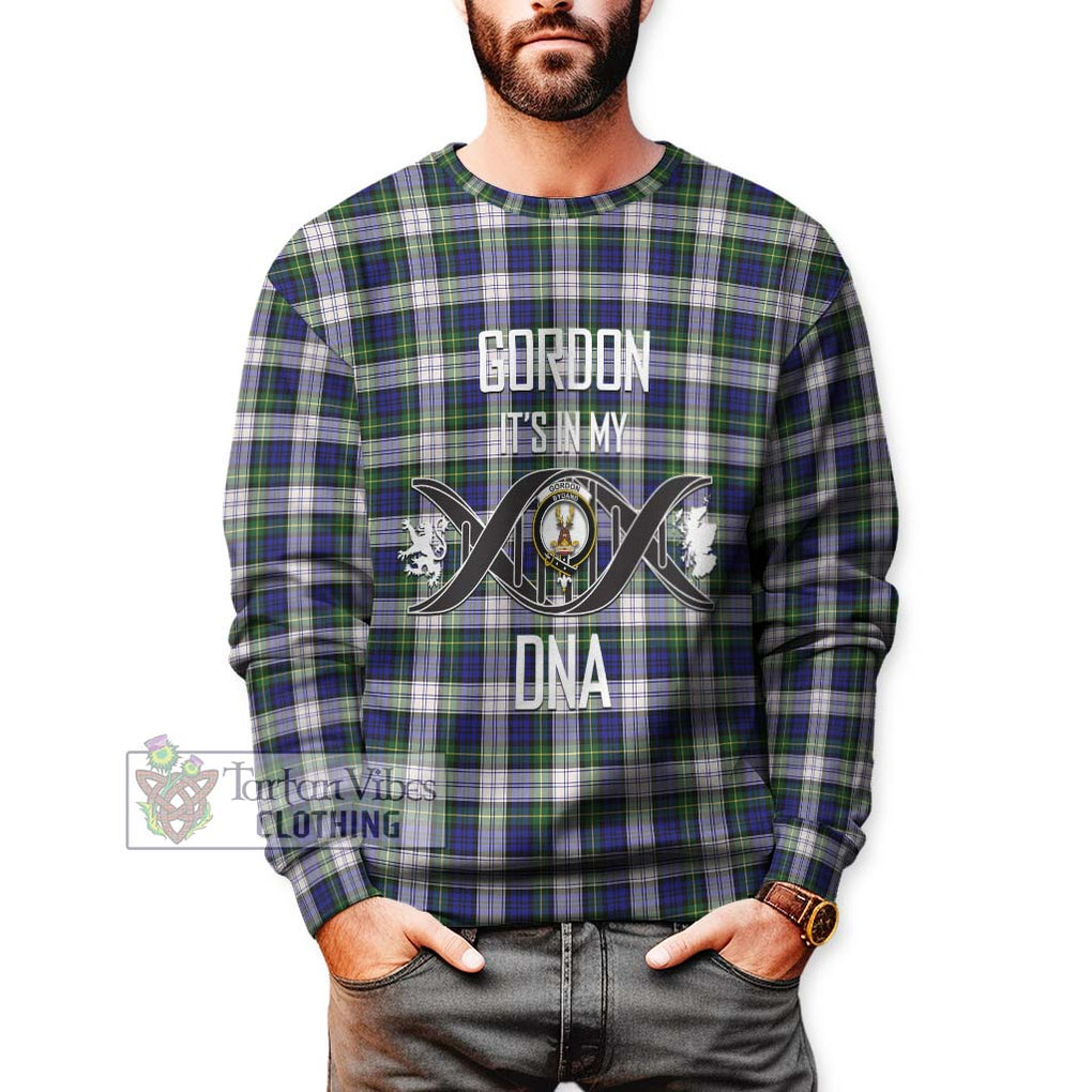 Gordon Dress Modern Tartan Sweatshirt with Family Crest DNA In Me Style Unisex - Tartanvibesclothing Shop