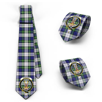 Gordon Dress Modern Tartan Classic Necktie with Family Crest