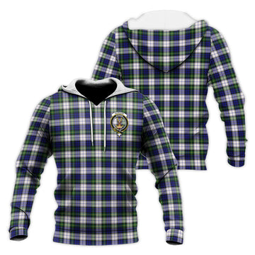 Gordon Dress Modern Tartan Knitted Hoodie with Family Crest