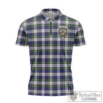 Gordon Dress Modern Tartan Zipper Polo Shirt with Family Crest