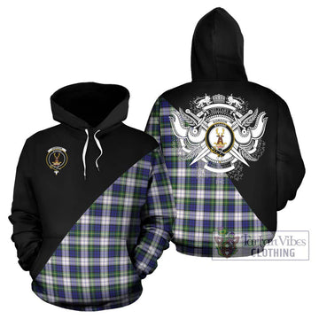 Gordon Dress Modern Tartan Hoodie with Family Crest and Military Logo Style