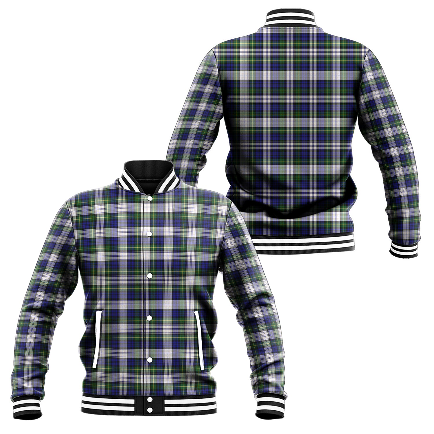 Gordon Dress Modern Tartan Baseball Jacket Unisex - Tartan Vibes Clothing