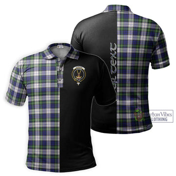 Gordon Dress Modern Tartan Polo Shirt with Family Crest and Half Of Me Style