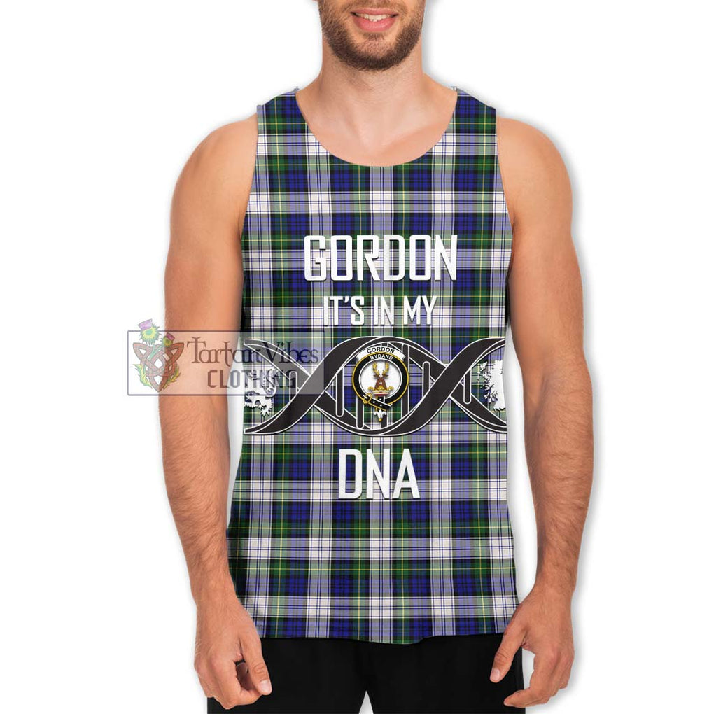 Gordon Dress Modern Tartan Men's Tank Top with Family Crest DNA In Me Style Men - Tartanvibesclothing Shop