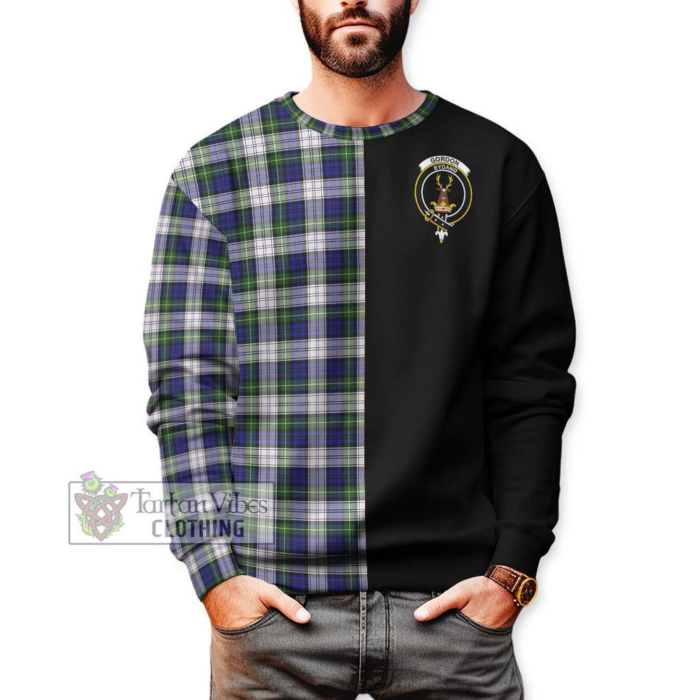 Gordon Dress Modern Tartan Sweatshirt with Family Crest and Half Of Me Style Unisex - Tartanvibesclothing Shop