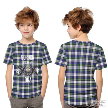 Gordon Dress Modern Tartan Kid T-Shirt with Family Crest DNA In Me Style