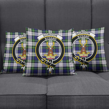 Gordon Dress Modern Tartan Pillow Cover with Family Crest