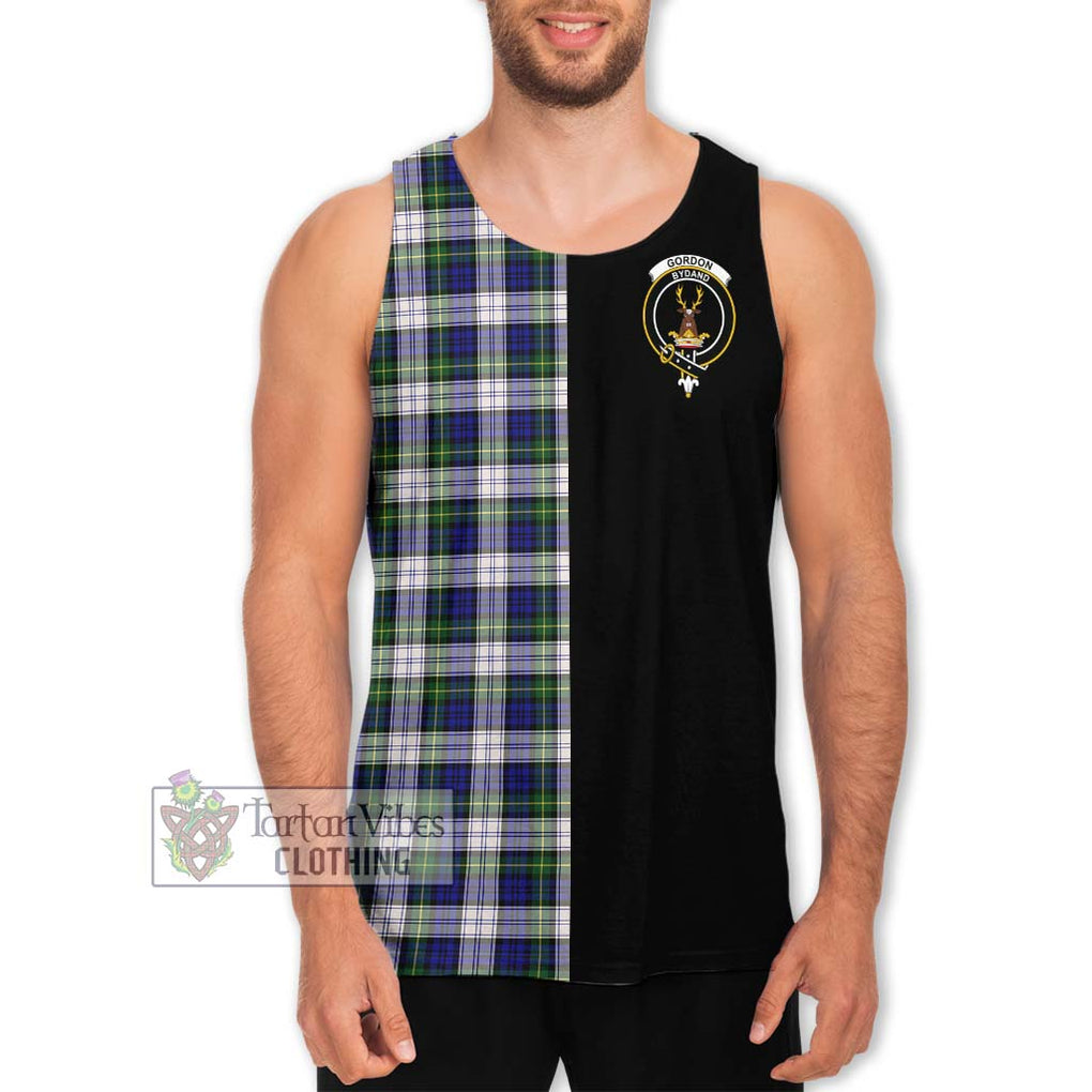 Gordon Dress Modern Tartan Men's Tank Top with Family Crest and Half Of Me Style Men - Tartanvibesclothing Shop