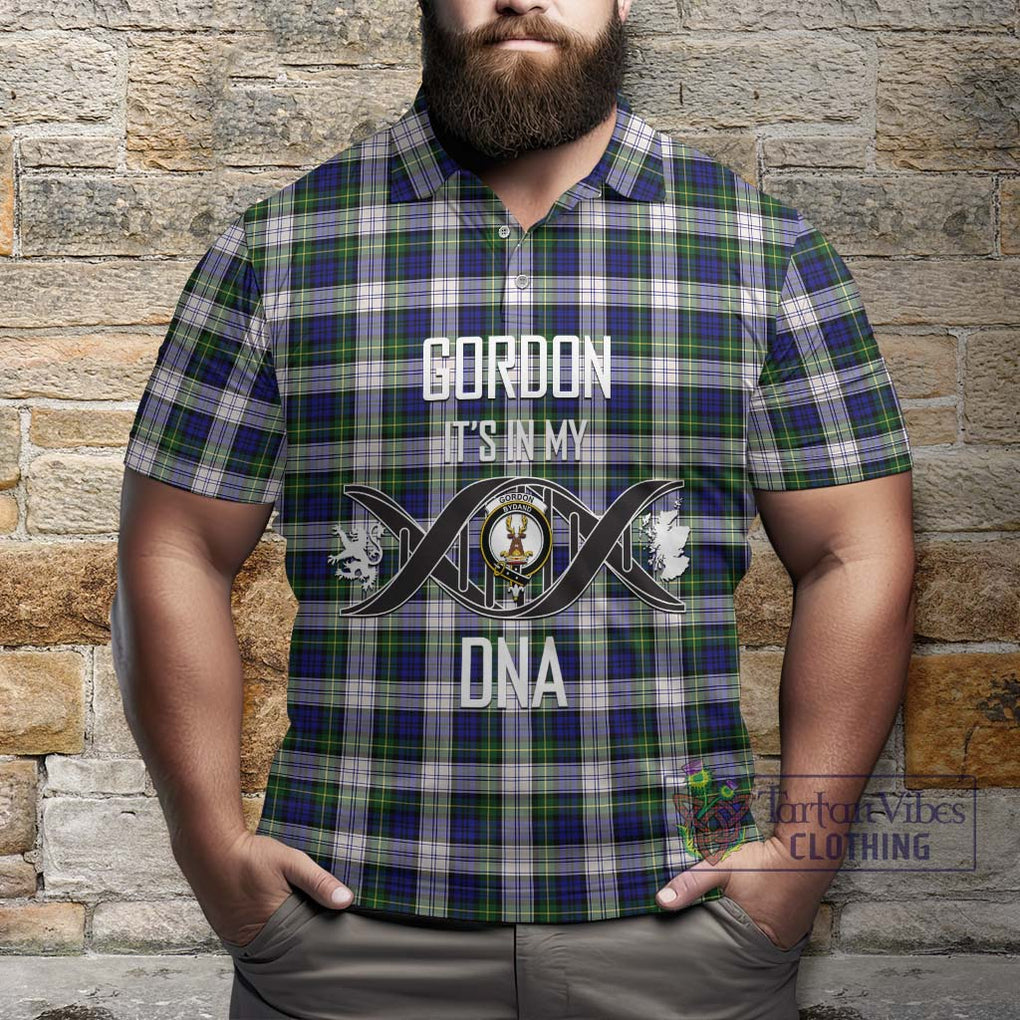 Gordon Dress Modern Tartan Polo Shirt with Family Crest DNA In Me Style Kid - Tartanvibesclothing Shop