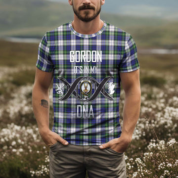 Gordon Dress Modern Tartan T-Shirt with Family Crest DNA In Me Style