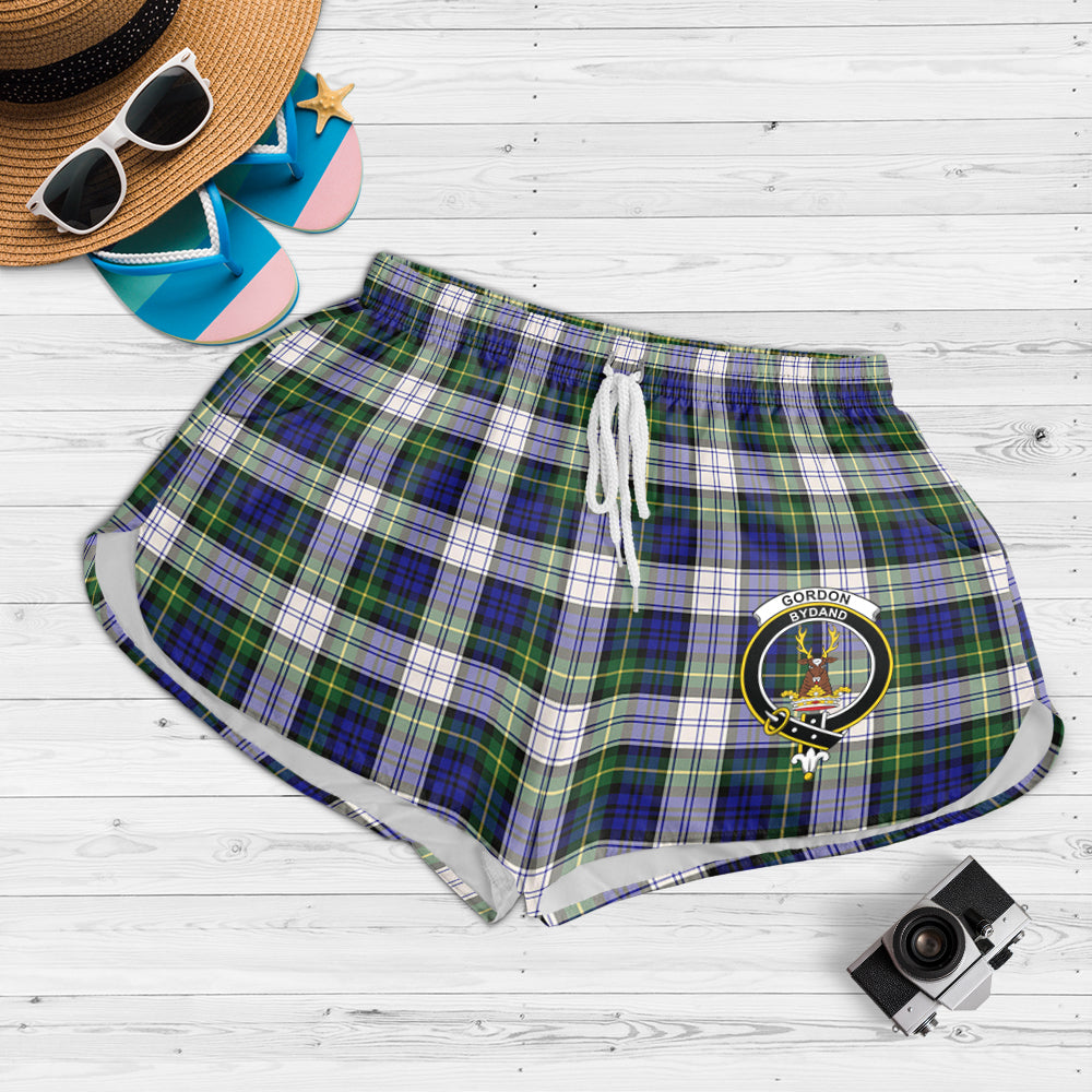 gordon-dress-modern-tartan-womens-shorts-with-family-crest