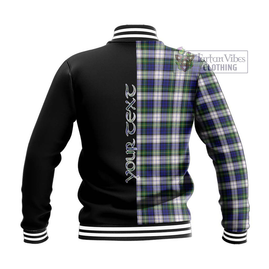 Gordon Dress Modern Tartan Baseball Jacket with Family Crest and Half Of Me Style - Tartanvibesclothing Shop