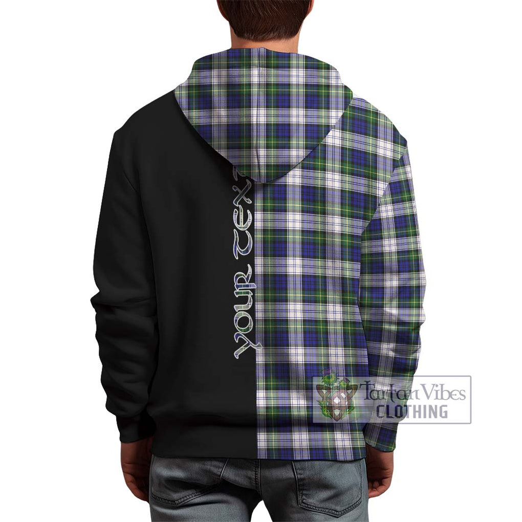 Gordon Dress Modern Tartan Hoodie with Family Crest and Half Of Me Style - Tartanvibesclothing Shop