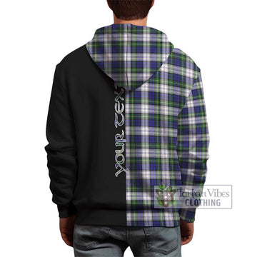 Gordon Dress Modern Tartan Hoodie with Family Crest and Half Of Me Style