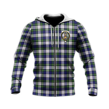 Gordon Dress Modern Tartan Knitted Hoodie with Family Crest