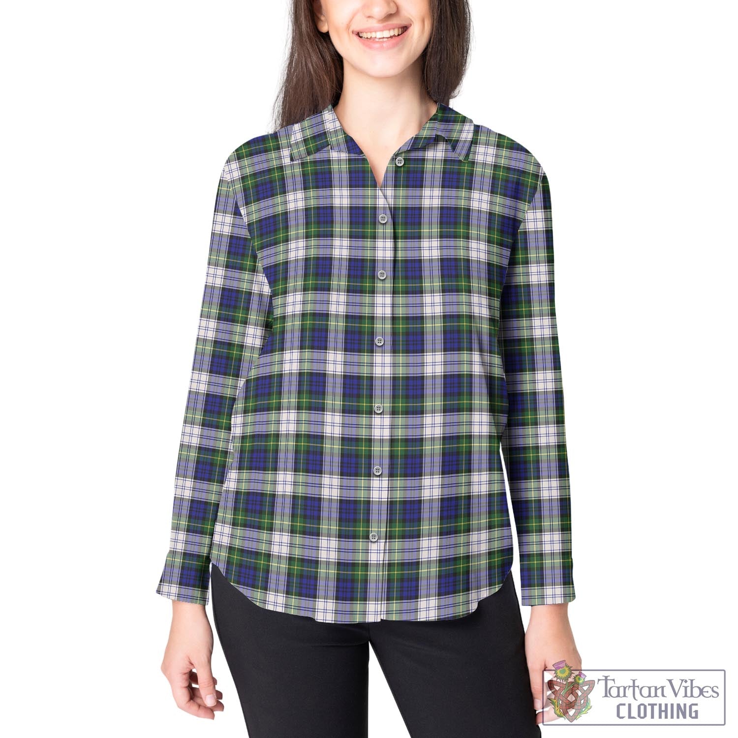 Gordon Dress Modern Tartan Womens Casual Shirt