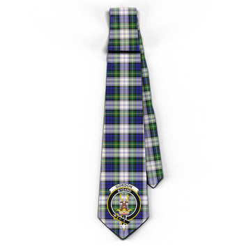 Gordon Dress Modern Tartan Classic Necktie with Family Crest