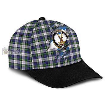 Gordon Dress Modern Tartan Classic Cap with Family Crest In Me Style