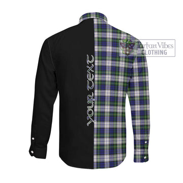 Gordon Dress Modern Tartan Long Sleeve Button Shirt with Family Crest and Half Of Me Style