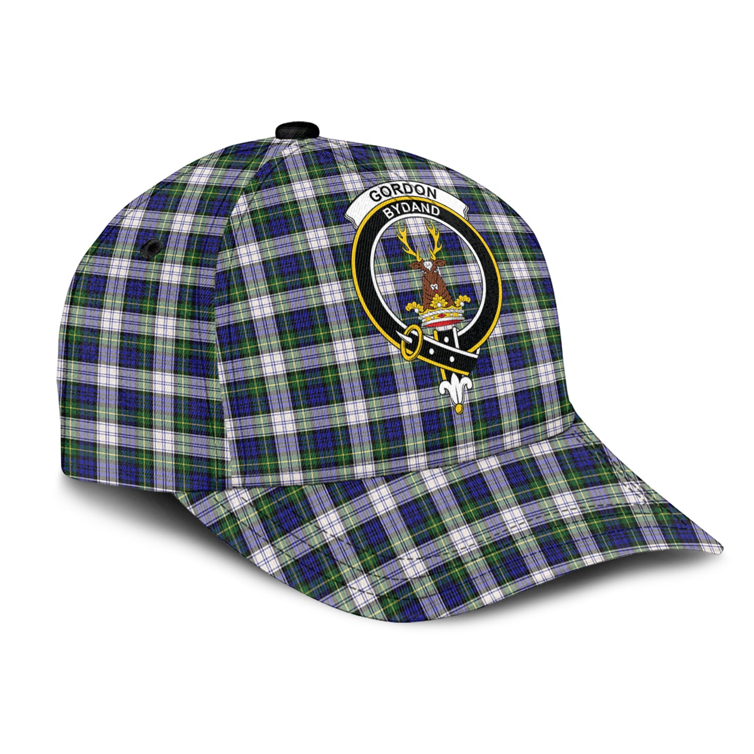 Gordon Dress Modern Tartan Classic Cap with Family Crest - Tartan Vibes Clothing