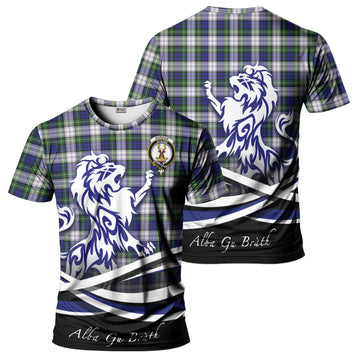 Gordon Dress Modern Tartan T-Shirt with Alba Gu Brath Regal Lion Emblem