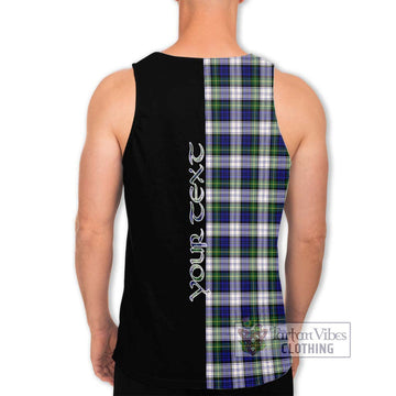 Gordon Dress Modern Tartan Men's Tank Top with Family Crest and Half Of Me Style