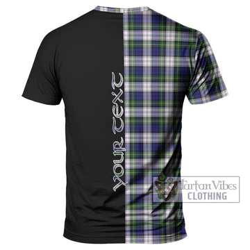 Gordon Dress Modern Tartan T-Shirt with Family Crest and Half Of Me Style