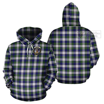 Gordon Dress Modern Tartan Cotton Hoodie with Family Crest